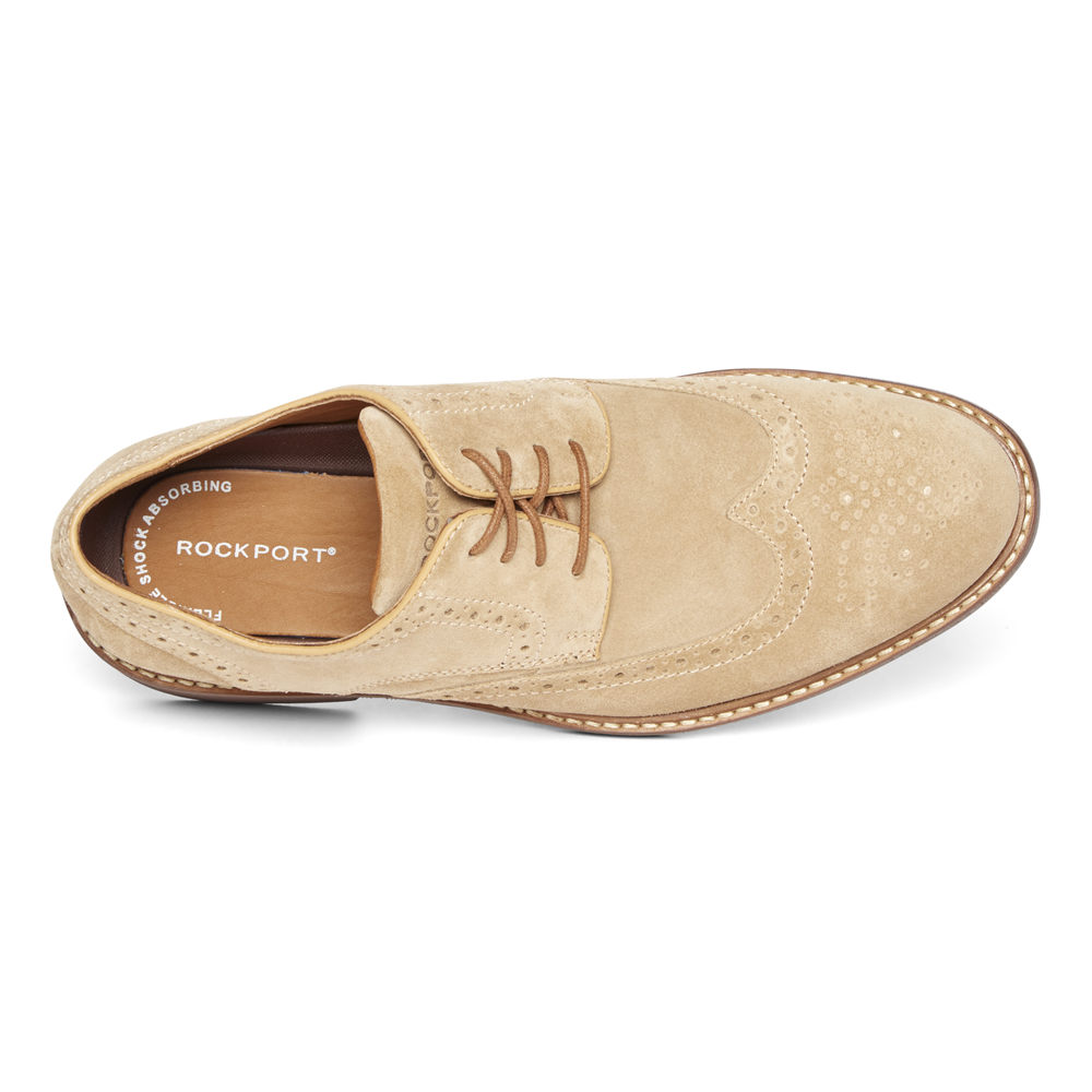 Sapatos Lace Ups Rockport Homem Caqui - Kenton Wingtip - 30854DLWR